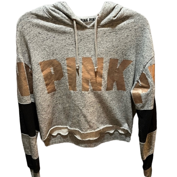 PINK Victoria's Secret Cropped mesh pullover Size S - Picture 4 of 9